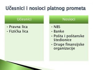 Nosioci platnog prometa