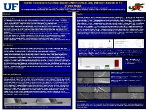 Biofilm Formation In Cochlear Implants With Cochlear Drug