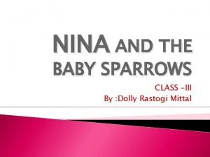 Lesson plan for nina and the baby sparrows