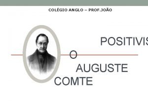 Auguste comte principais ideias