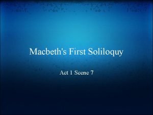 Macbeth soliloquy act 1 scene 7