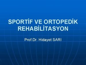 Prof dr hidayet sarı