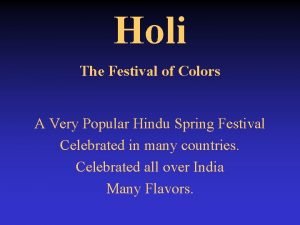 Common name of holi festival
