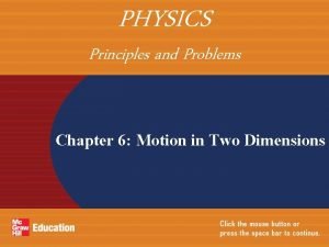 Chapter 6 study guide motion in two dimensions
