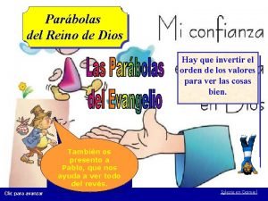 Parbolas del Reino de Dios Hay que invertir