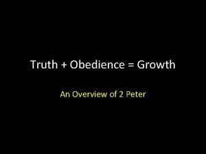 2 peter overview