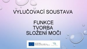 VYLUOVAC SOUSTAVA FUNKCE TVORBA SLOEN MOI FUNKCE VS