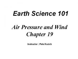 Air pressure definition earth science