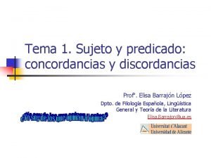 Ejemplos de concordancia Ejemplos de concordancia
