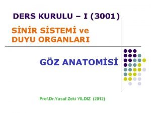 DERS KURULU I 3001 SNR SSTEM ve DUYU