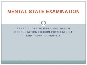 Mse psychiatry