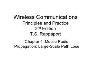 Wireless Communications Principles and Practice 2 nd Edition