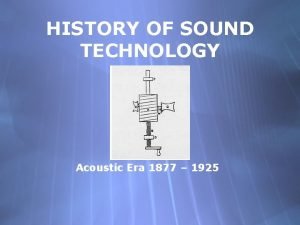 Acoustic era of recording technology