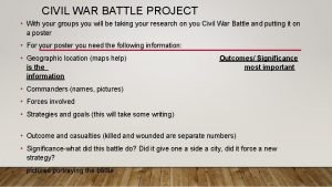 Civil war battle project