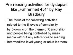 Fahrenheit 451 pre reading activities