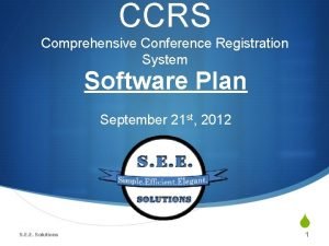 Ccrs software