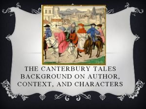 What time period is the canterbury tales depicting?