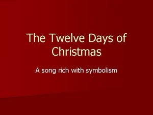Youtube the twelve days of christmas