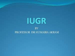 Iugr and sga