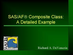 SASAF Composite Class A Detailed Example Richard A