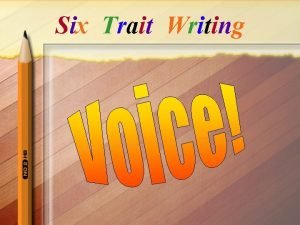 Voice trait of writing