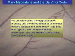 Da vinci code mary magdalene