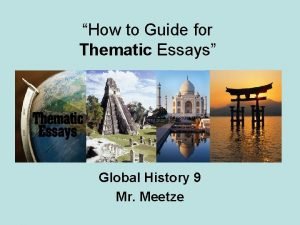 Global history thematic essay