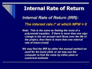 Irr interest rate