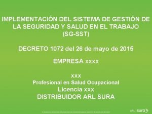 IMPLEMENTACIN DEL SISTEMA DE GESTIN DE LA SEGURIDAD