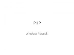 PHP Wiesaw Piasecki Literatura Davey Shafik Ben Ramsey