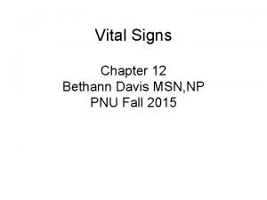 Vital signs definition
