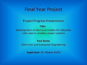 Final year project presentation slides