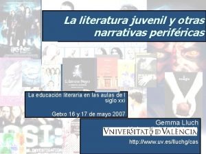 La literatura juvenil y otras narrativas perifricas La