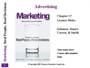 Marketing Real People Real Decisions Advertising Chapter 17