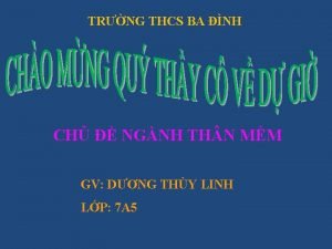 TRNG THCS BA NH CH NGNH TH N