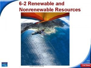 Section 6-2 renewable and nonrenewable resources