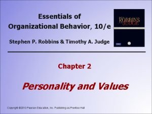 Essentials of Organizational Behavior 10e Stephen P Robbins