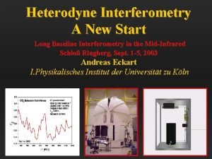 Heterodyne Interferometry A New Start Long Baseline Interferometry