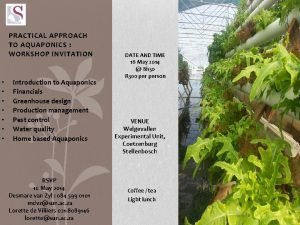 Aquaponics financials Aquaponics financials