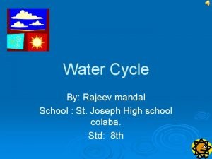 Water Cycle By Rajeev mandal School St Joseph