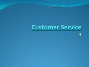 Objectives for customer service