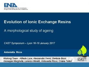 Evolution of Ionic Exchange Resins A morphological study