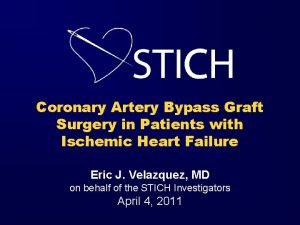 Coronary Artery Bypass Graft Surgery in Patients with