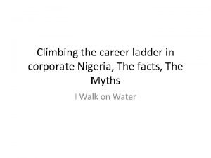 Climbing the career ladder in corporate Nigeria The