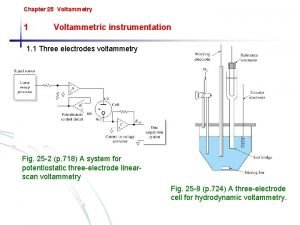 Describe voltammetric instrumentation