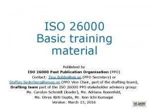 Understanding and documenting iso 26000 training