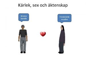 Krlek sex och ktenskap Kristen katolik Feministisk muslim