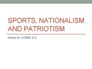 Patriotism notes