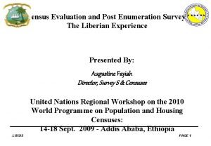 Liberia census 2008 results Liberia census 2008 results