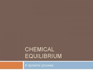 Dynamic process chemistry Dynamic process chemistry